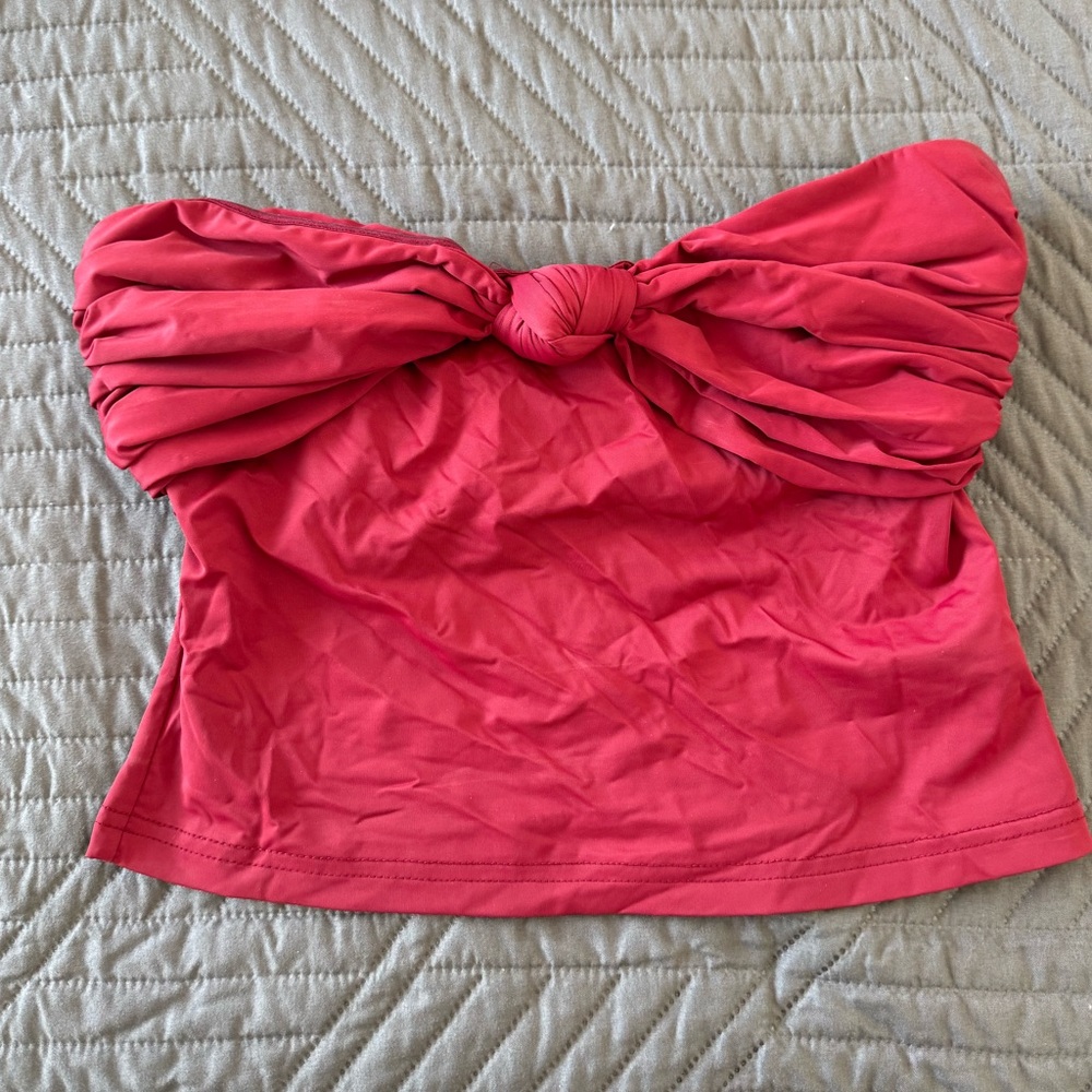Sasha Therese Chic Bow Crop Top